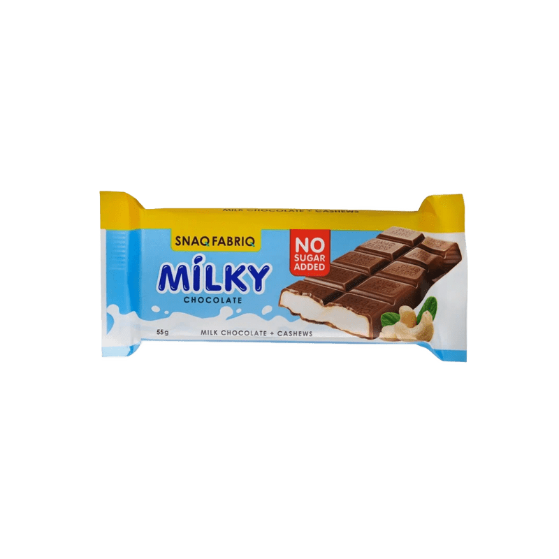 Snaq Fabriq Milky Chocolate Bar (Cashew, 1 Piece)