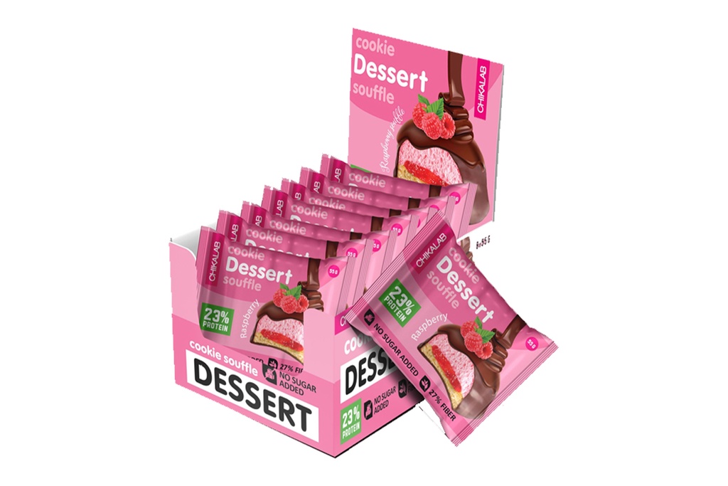 Chikalab Cookies Dessert Souffle (Raspberry Souffle, Box of 8)