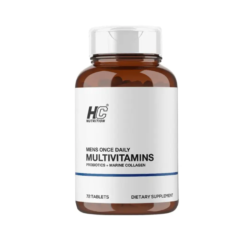 HC Nutrition Mens Once Daily Multivitamins Probiotic + Collagen
